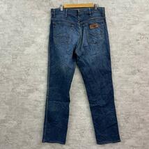 Wrangler インディゴブルー TEXAS STRETCH ジップフライ デニムジーンズパンツ W36L36 実寸W36in 11KC507 USA 海外輸入 古着 WK10030_画像2