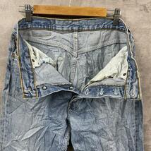 【中古】Levi's501 ライトブルー ボタンフライ デニムジーンズパンツ W33L34 実寸W31in 赤タブ 005010114 USA 海外輸入 古着 LK10558_画像7