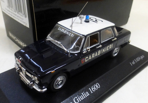 Minichamps 1/43 Alfa Romeo Giulia 1600 Carabinieri 197０（ネイビー/ホワイト）