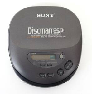 レトロミュージック　昭和レトロ　当時物＊SONY CORP　ソニー＊DISCMAN ESP ディスクマン＊ポータブルCDプレイヤー　＊MODEL D-340 　