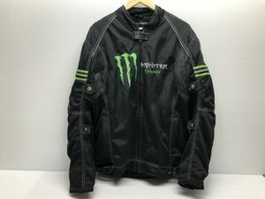 N362-240221- モンスター MONSTER ENERGY ライディングジャケット バイクウエア メッシュ プロテクター 4XL 【中古品】