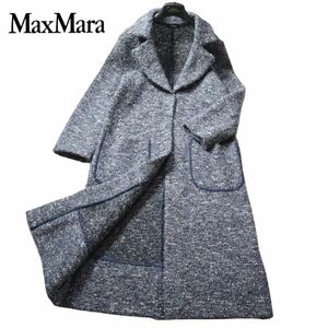 【憧れの一級品】Maxmara ウールニットコート♪ max&co. マックスマーラ マックスアンドコー 春先まで使える♪マキシロングカーディガン♪