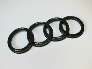 SALE！◆RK DESIGN◆ハブリング ５７ - ６６．５ （４個セット） ◆鍛造アルミ削り出し◆　VW　アウディ　66.5mm - 57mm