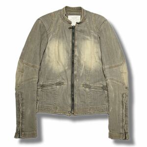 00's G.O.A double zip denim biker jacket rare japanese label archive goa ifsixwasnine kmrii share spirit lgb 14th addiction