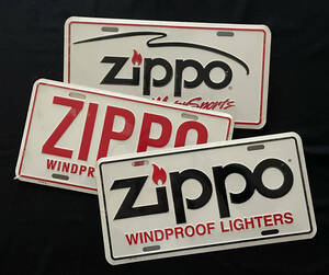 Zippo ジッポー ナンバープレート型メタルサイン3種（未開封）