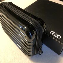 箱付き未使用★AUDI アウディ　純正　ノベルティ　スーツケース型小物入れ　黒　ブラック★非売品_画像5