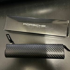 箱付き未使用★PORSCHE ポルシェ/オリジナル　カーボン柄　ペンケース 純正 ノベルティ★非売品