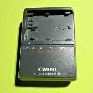 【美品】 CANON キャノン 【純正品】 バッテリー 充電器 CG-580  BP-508 BP-511 BP-512 BP-514 BP-511A BP-522 BP-535用 動作品 の画像1