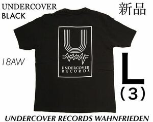 1円〜【新品未使用】18AW UNDERCOVER RECORDS WAHNFRIEDEN BLACK Lサイズ 半袖Tシャツ UCU9807-3 ( アンダーカバー WTAPS TEE 黒 3 BEAMS