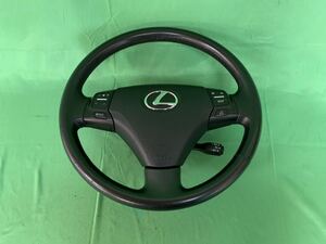 KN044 中古 レクサス LEXUS UZS190 GS430 取り外し ステアリング ホイール ハンドル レザー 革 本体 ホーンパッド 動作未確認