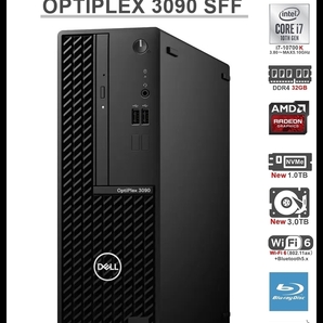 ★DELL OPTIPLEX3090 SFF/i7-10700K 8コア/Win11Pro/RAM32GB/新品 NVMe SSD1TB+新品 HDD3TB/R7 450 4GB/Blu-ray/USB3.2/WiFi6/Office2021★の画像1