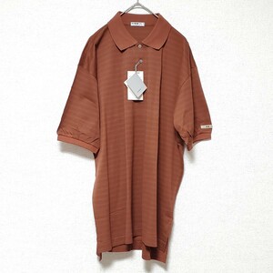 PRGR DESIGN プロギアデザイン SPORTSCPLX 赤茶系 半袖 ポロシャツ ゴルフウェア サイズLL タグ付き未使用品