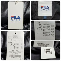 FILA GOLF フィラゴルフ レディース ブラック フード付き コンビ ダウンコート サイズL タグ付き未使用品_画像5
