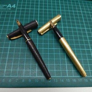 PILOT パイロット 万年筆 2本まとめて ペン先 18K-705 F /18K-750 F 筆記未確認ジャンク品　だ