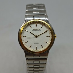 1円 CITIZEN シチズン エクシード メンズ QZ クオーツ 腕時計 0330-C30196 TA【時計】【中古】み