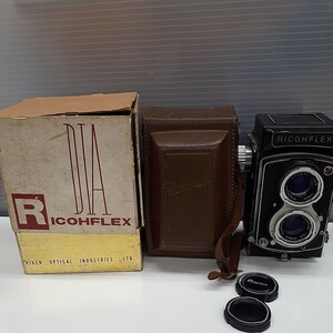RICOH リコー RICOHFLEX 二眼レフフィルムカメラ 1:3.5 f=80mm 箱ケース付き　ま