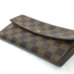 ルイヴィトン LOUIS VUITTON 長財布 N61724 ポシェット・ポルト モネ クレディ ダミエ・キャンバス エベヌ CA0095 財布 ダミエの画像8