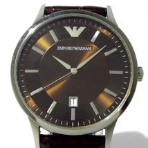 EMPORIOARMANI(アルマーニ) 腕時計 AR-2413 メンズ 革ベルト/型押し加工 ダークブラウン_画像1