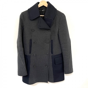 ジルサンダー JILSANDER サイズ34 XS - ダークネイビー×ダークグレー×黒 レディース 長袖/チェック柄/NAVY/秋/冬 コート