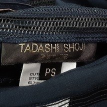 タダシショージ TADASHISHOJI サイズPS - ダークネイビー レディース クルーネック/半袖/ロング/シースルー ワンピース_画像3