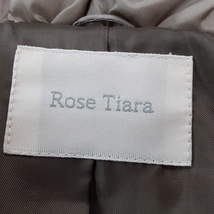 ローズティアラ Rose Tiara ダウンコート サイズ42 L - グレーベージュ レディース 長袖/ビジュー/冬 コート_画像3