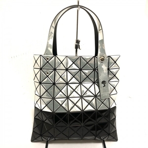 バオバオイッセイミヤケ BAOBAO ISSEYMIYAKE トートバッグ BB71-AG142 - ポリウレタン×ポリエステル×ナイロン グレー×黒 美品 バッグ