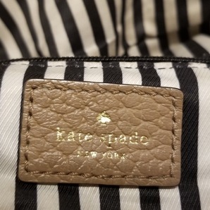 ケイトスペード Kate spade ショルダーバッグ WKRU2482 レザー ベージュ×黒 タッセル バッグの画像8