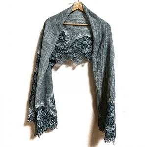 faliero monkey tiFalierosarti stole ( shawl ) - wool × nylon light blue race beautiful goods muffler 