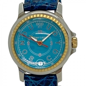 Ritmo Latino(リトモラティーノ) 腕時計 - レディース 型押し加工/ドーム型風防/社外ベルト ブルー