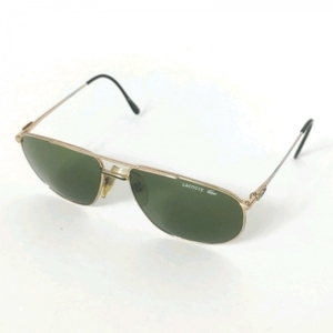 ラコステ Lacoste - 金属素材×プラスチック ゴールド×グリーン 偏光レンズ サングラス