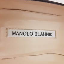 マノロブラニク MANOLO BLAHNIK パンプス 37 - スエード ピンク×黒 レディース バイカラー/アウトソール張替済 靴_画像5