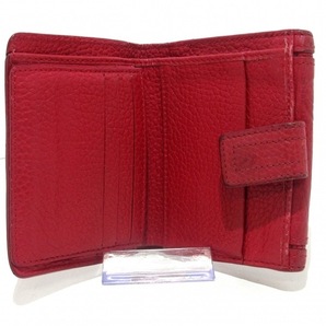 セリーヌ CELINE Wホック財布 - レザー レッド 財布の画像3