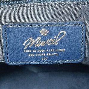 ミュベール MUVEIL トートバッグ - コーティングキャンバス×レザー ゴールド×カーキ バッグの画像8