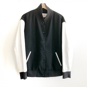  Le Ciel Bleu LE CIEL BLEU blouson size 40 M - black × white lady's long sleeve / liner demountable / autumn / winter jacket 