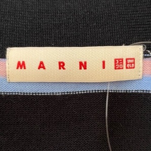マルニ MARNI カーディガン サイズXL - ライトブルー×黒×マルチ レディース 長袖/ボーダー/UNIQLOコラボ トップスの画像3