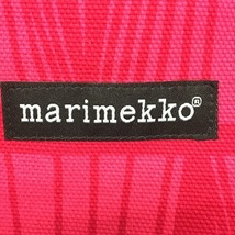 マリメッコ marimekko ショルダーバッグ - コットン ピンク×レッド 新品同様 バッグ_画像8