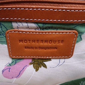 マザーハウス Motherhouse ハンドバッグ - キャンバス×レザー アイボリー×ブラウン バッグの画像8