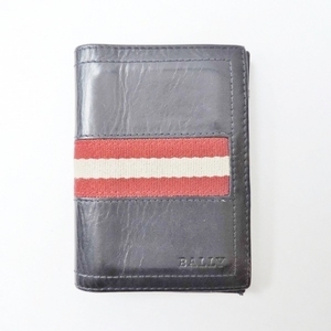 バリー BALLY カードケース - レザー 黒 パスケース付き 財布
