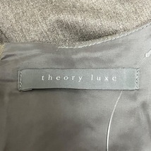 セオリーリュクス theory luxe サイズ42 L - グレー レディース Vネック/半袖/ひざ丈/ギャザー/ロロピアーナファブリック ワンピース_画像3