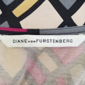 ダイアン・フォン・ファステンバーグ DIANE VON FURSTENBERG(DVF) サイズ2 S - ボルドー×黒×マルチ レディース ワンピースの画像3