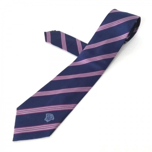  Versace VERSACE - black × pink × light blue men's mete.-sa beautiful goods necktie 