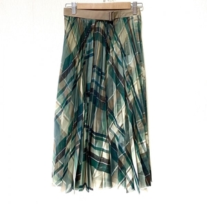 サカイ Sacai ロングスカート サイズ0 XS 19-04467 - グリーン×ブラウン×ベージュ レディース 美品 ボトムス