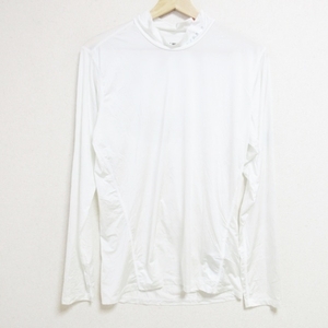 マムート MAMMUT 長袖Tシャツ サイズL(USA) - 白×シルバー×オレンジ レディース ハイネック トップス