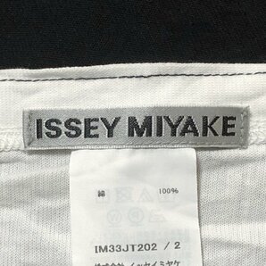 イッセイミヤケ ISSEYMIYAKE サイズ2 M - 白×黒 レディース クルーネック/変形袖/ミニ/変形デザイン ワンピースの画像3