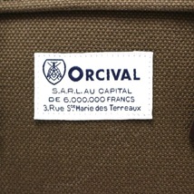 オーシバル ORCIVAL トートバッグ - キャンバス×バンブー ダークブラウン×ライトブラウン 美品 バッグ_画像8
