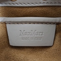 マックスマーラ Max Mara ショルダーバッグ 451625236 テディ バケットバッグ アルパカ×ウール×シルク×レザー グレーベージュ 美品_画像8