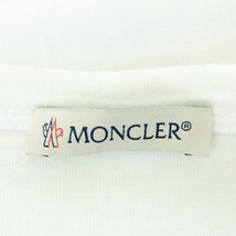 モンクレール MONCLER 半袖Tシャツ サイズ MAGLIA 白×ネイビー×レッド メンズ クルーネック/刺繍 トップス_画像3