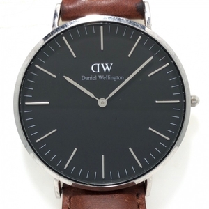 Daniel Wellington(ダニエルウェリントン) 腕時計 - B40S11 メンズ 革ベルト 黒