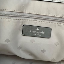 ケイトスペード Kate spade トートバッグ WKRU7098 ステイシー カラーブロック ラップトップ トート レザー グレー×白×黒 バッグ_画像8