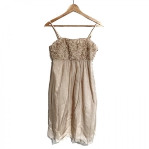 ハロッズ HARRODS ドレス サイズ2 M - ピンクベージュ レディース キャミドレス/ミニ ワンピース